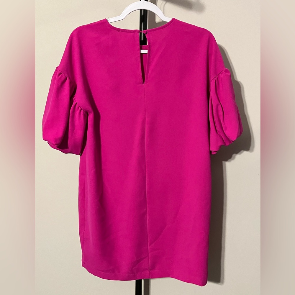 TCEC Fuchsia Ruffled Sleeve Mini Dress - Picture 3 of 7